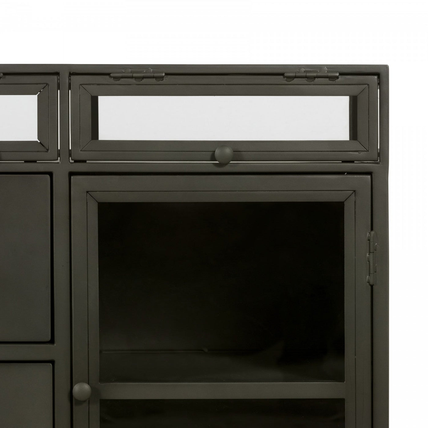 SHADOW BOX MODULAR FILING CREDENZA,GUNMETAL