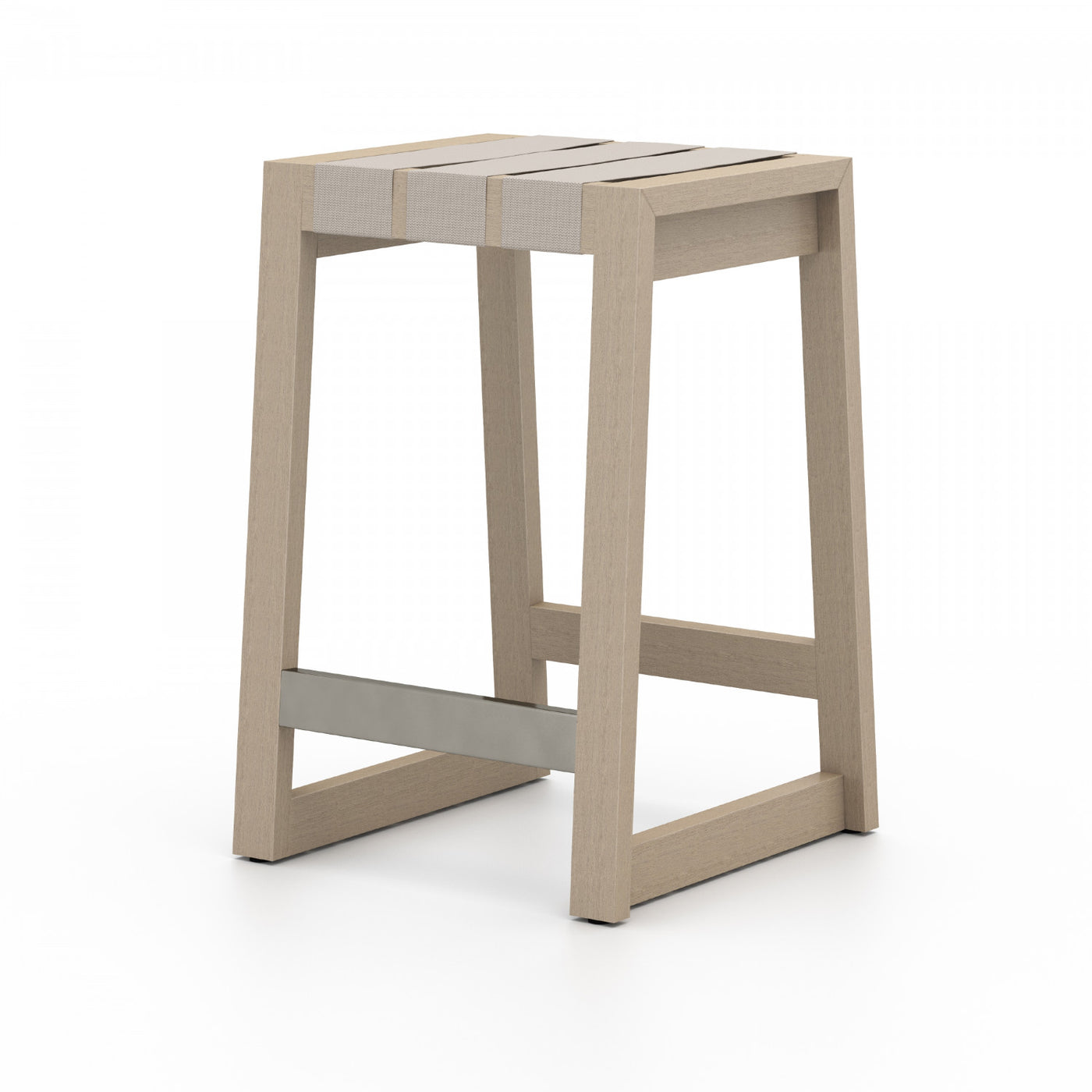 SONOMA OUTDOOR COUNTER STOOL, WASHED BROWN