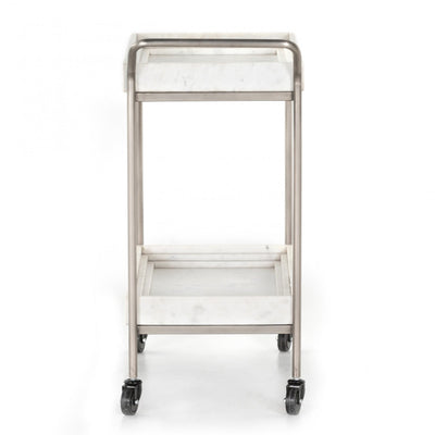 CORSO BAR CART-WHITE MARBLE