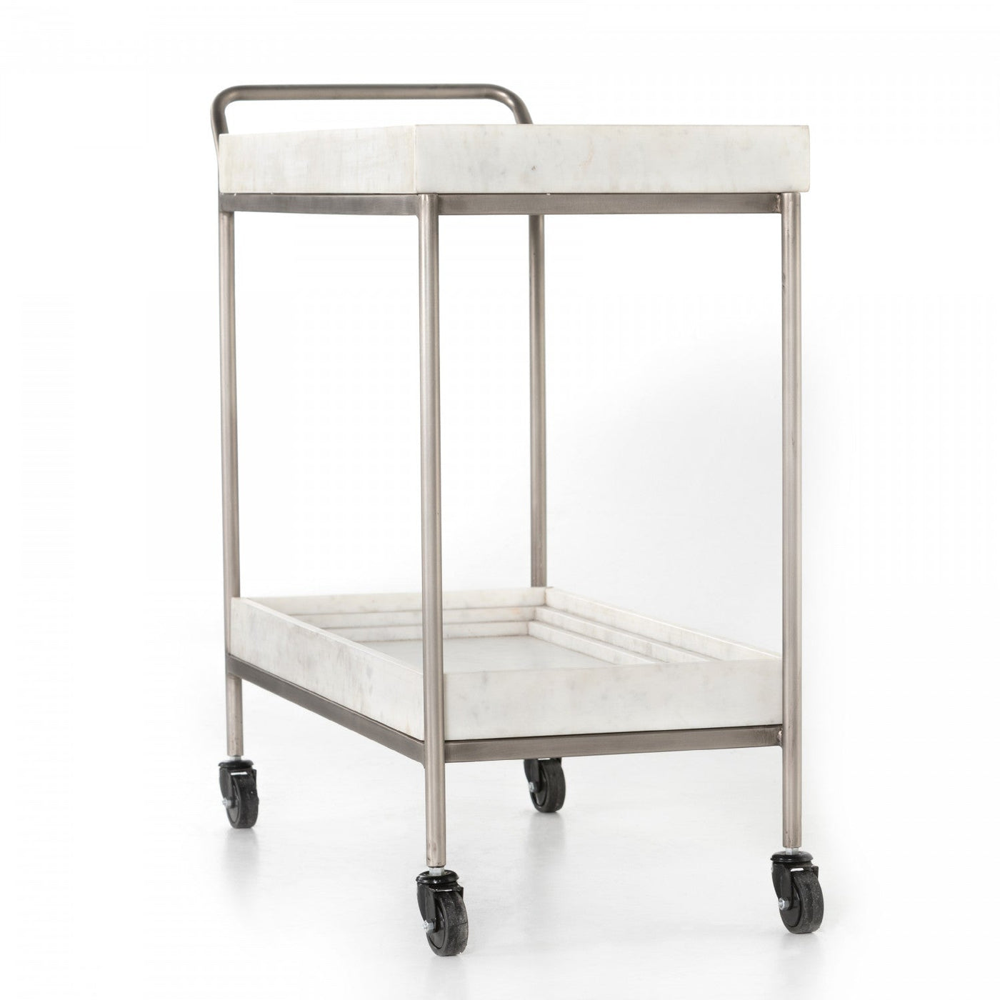CORSO BAR CART-WHITE MARBLE