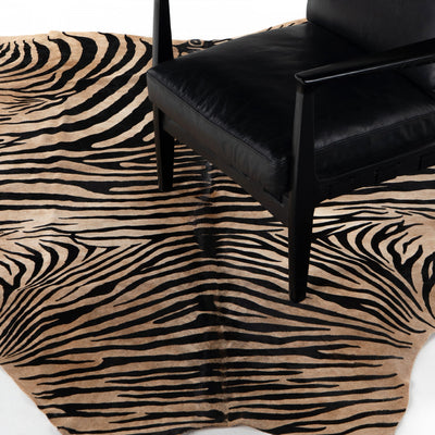 ZEBRA PRINTED HIDE RUG-ZBR HAIR ON HIDE