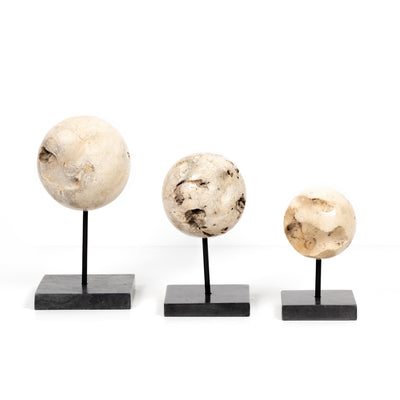 ORGANIC STONE SCULPTURES, SET OF 3