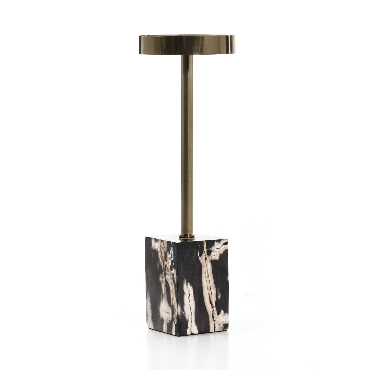 BEVIN END TABLE-DARK PETRIFIED WOOD