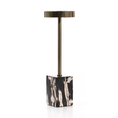BEVIN END TABLE-DARK PETRIFIED WOOD