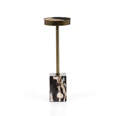 BEVIN END TABLE-DARK PETRIFIED WOOD