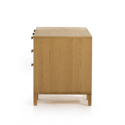 ALLEGRA EXECUTIVE DESK-HONEY OAK VENEER