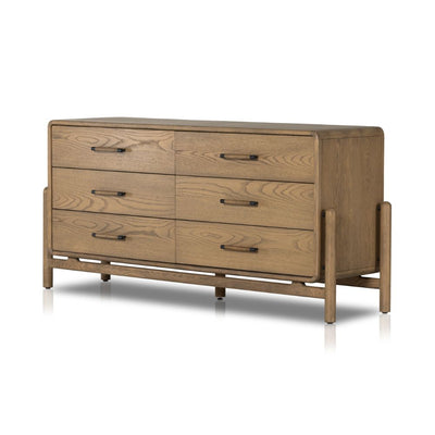 Caroline 6 Drawer Dresser-Smoked Oak