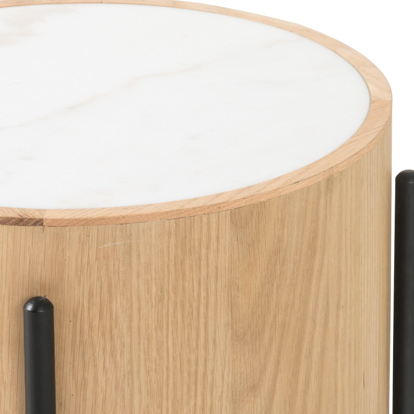 JASE END TABLE-WHITE MARBLE