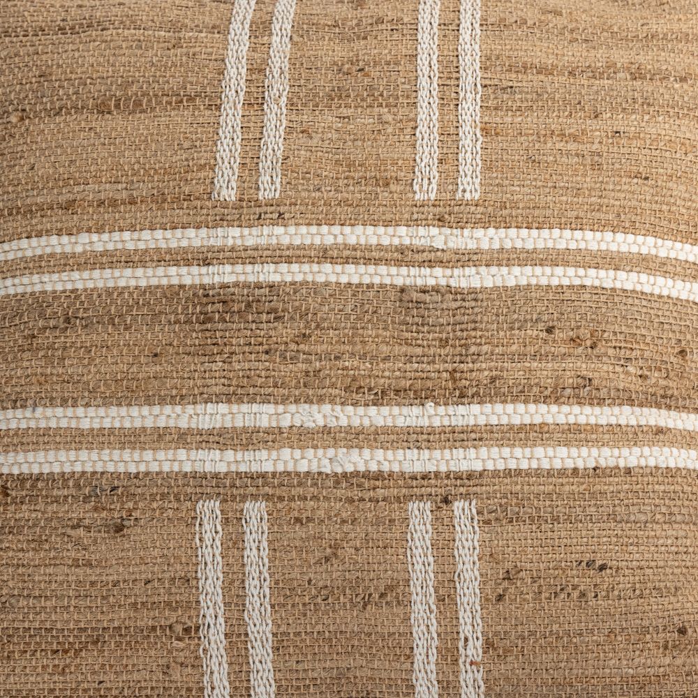 GUNNY FLOOR CUSHION-STRIPED JUTE