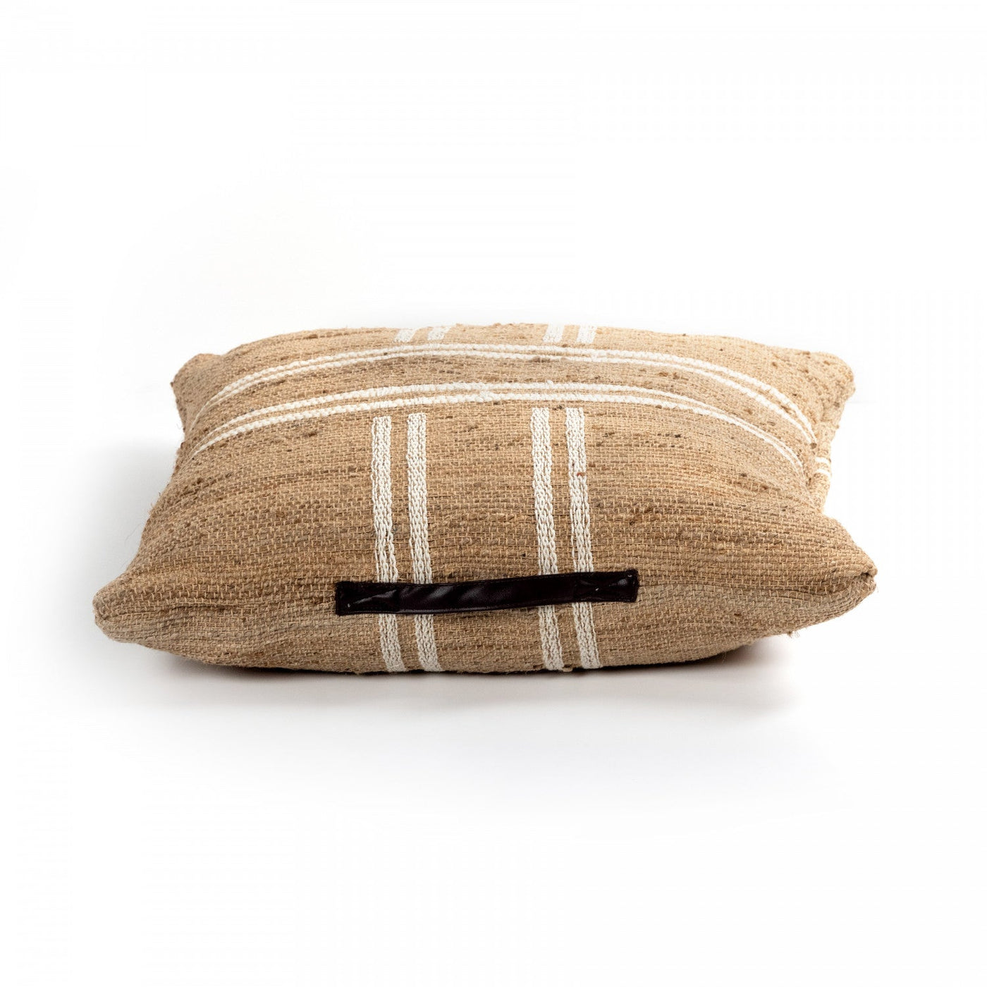 GUNNY FLOOR CUSHION-STRIPED JUTE