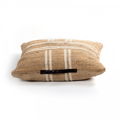 GUNNY FLOOR CUSHION-STRIPED JUTE