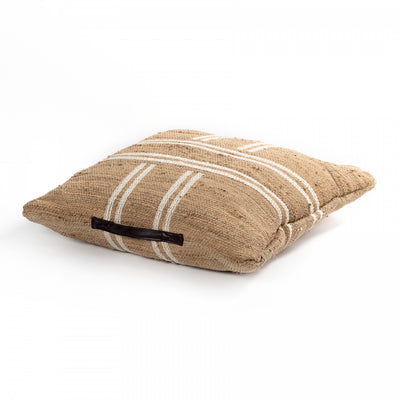 GUNNY FLOOR CUSHION-STRIPED JUTE