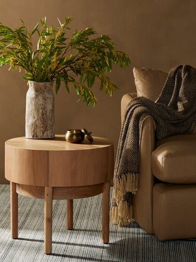 Atmore End Table-Natural Acacia