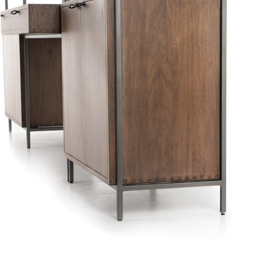 TREY MODULAR WALL DESK W/ 2 BOOKCASES,AUBURN