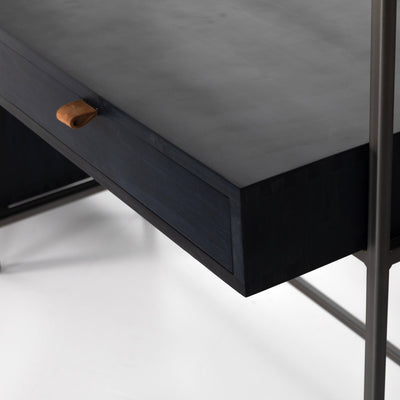 TREY MODULAR WALL DESK W/ 1 BOOKCASE,BLACK