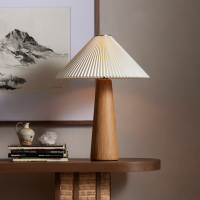 NORA TABLE LAMP-LIGHT OAK