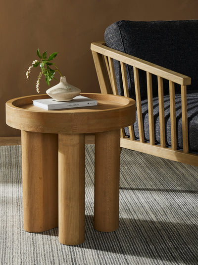 Schwell End Table-Natural Beech