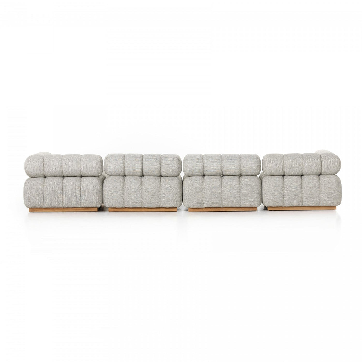 ROMA OUTDOOR 4PC SECTIONAL W/OTTOMAN-ASH