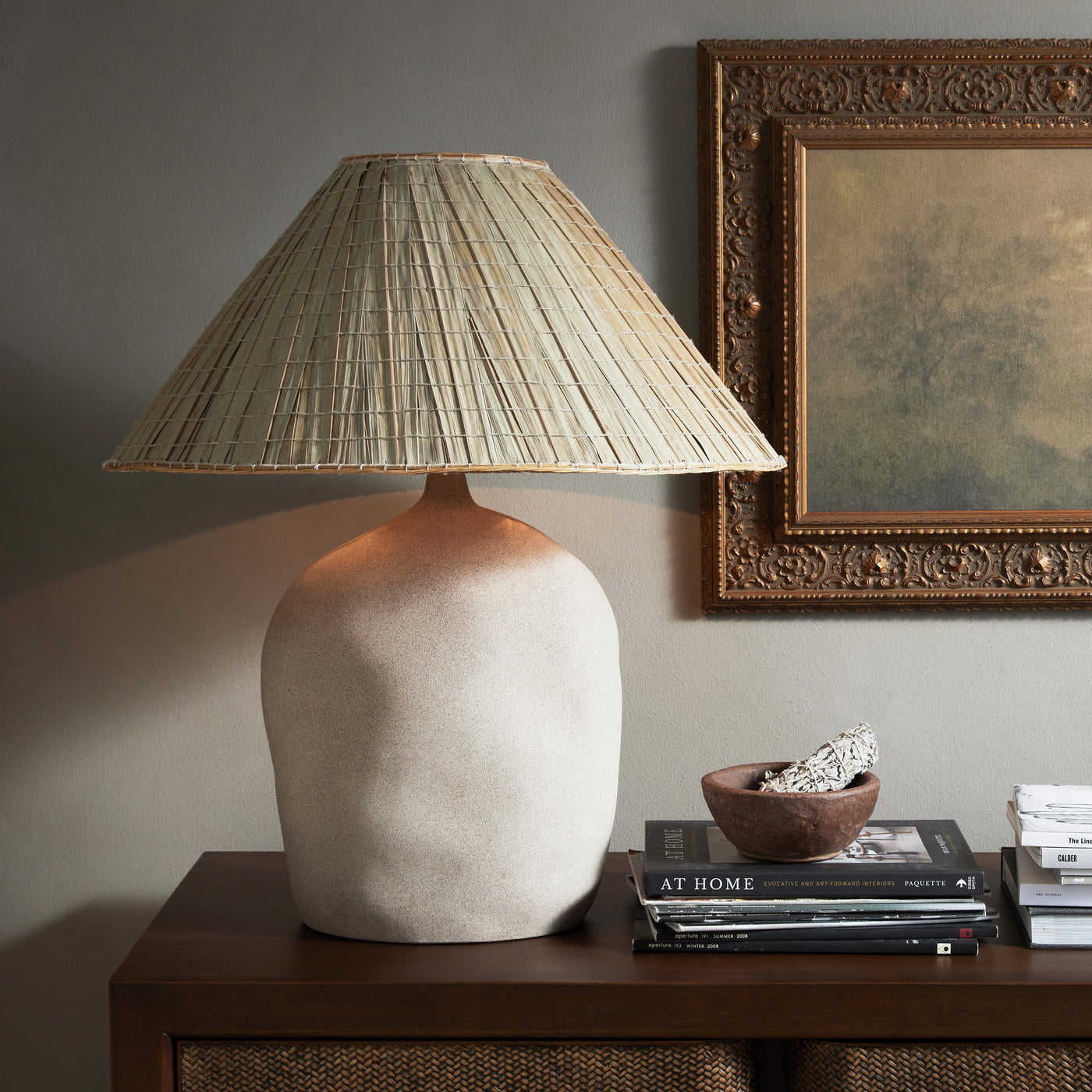 COBB TABLE LAMP-SAND PORCELAIN