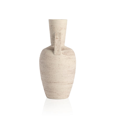 Pima Small Vase-Distressed Cream