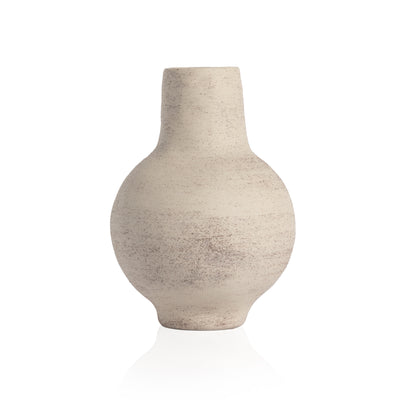 Arid Round Vase-Distressed Cream