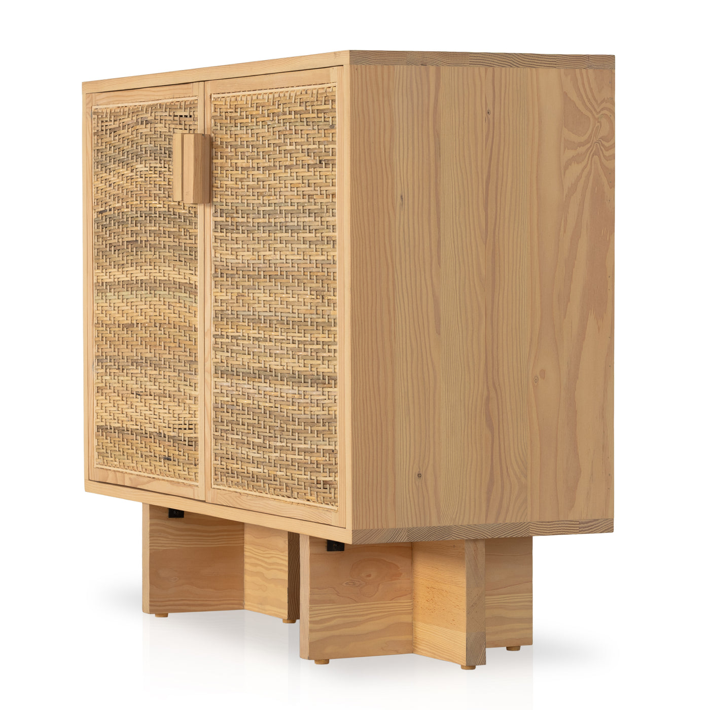 Levon Bar Cabinet-Natural Woven Rod Cane
