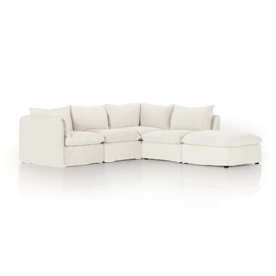 Andre Slipcover 4 Pc Sectional W/ Ottoman