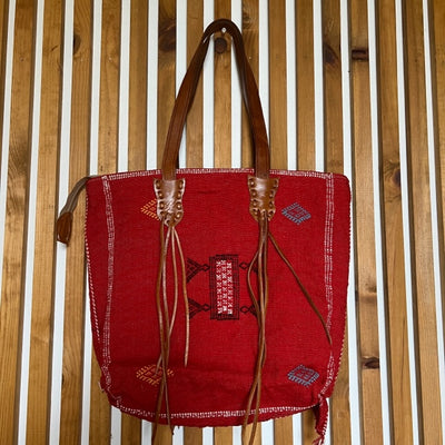 Sabra Silk Handbag Red #24