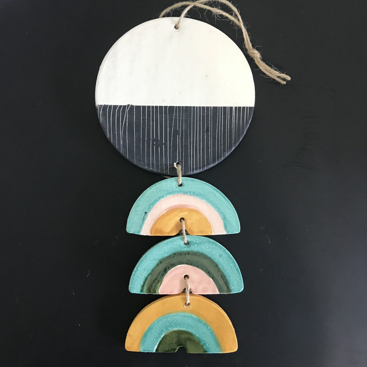 Cali Vibes - Rays -  Stoneware Pottery Wall Hanging No. 1