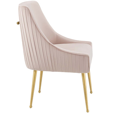 Fae Pleated Dining Chair Blush
