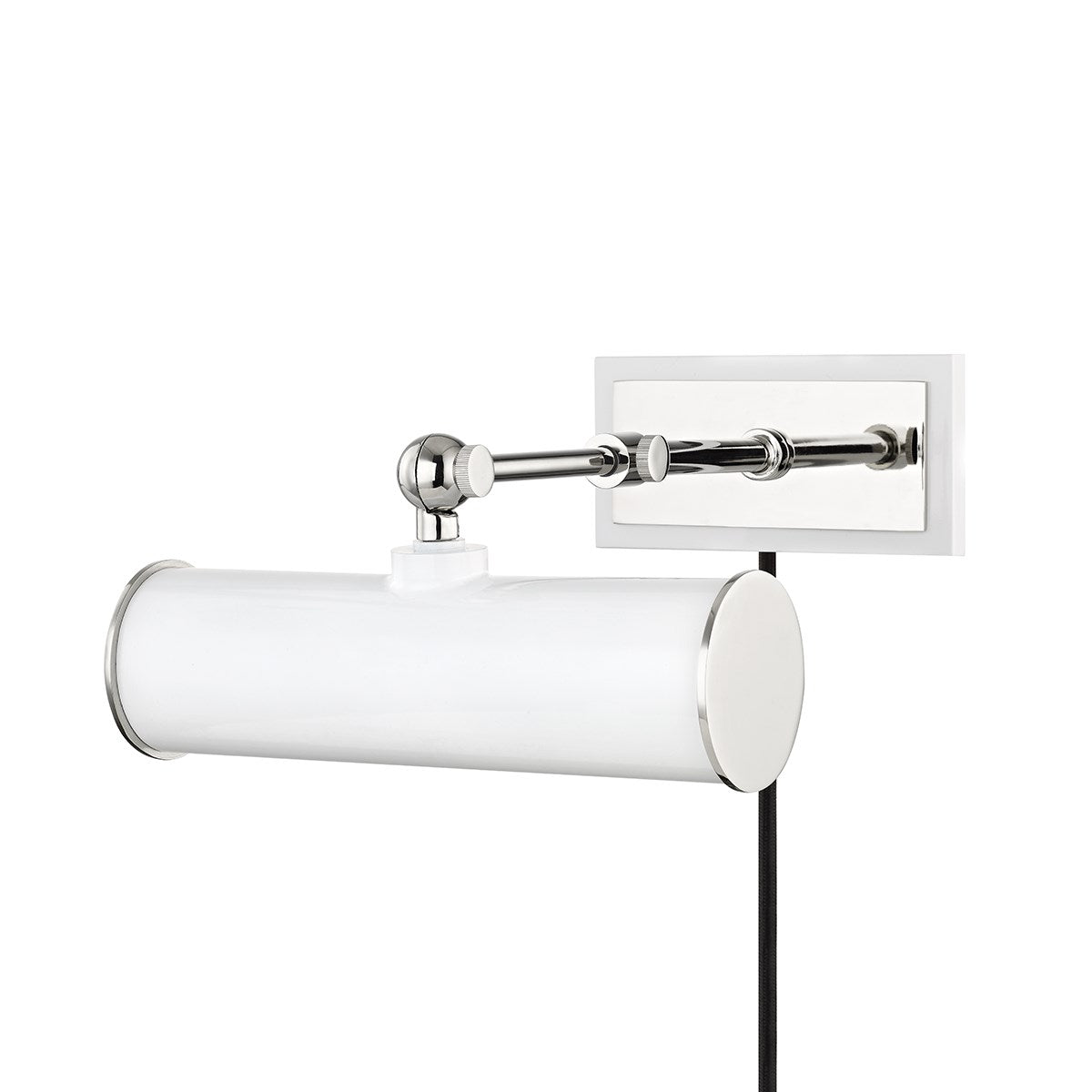 Holly Art Light- White Polished Nickel Plug In