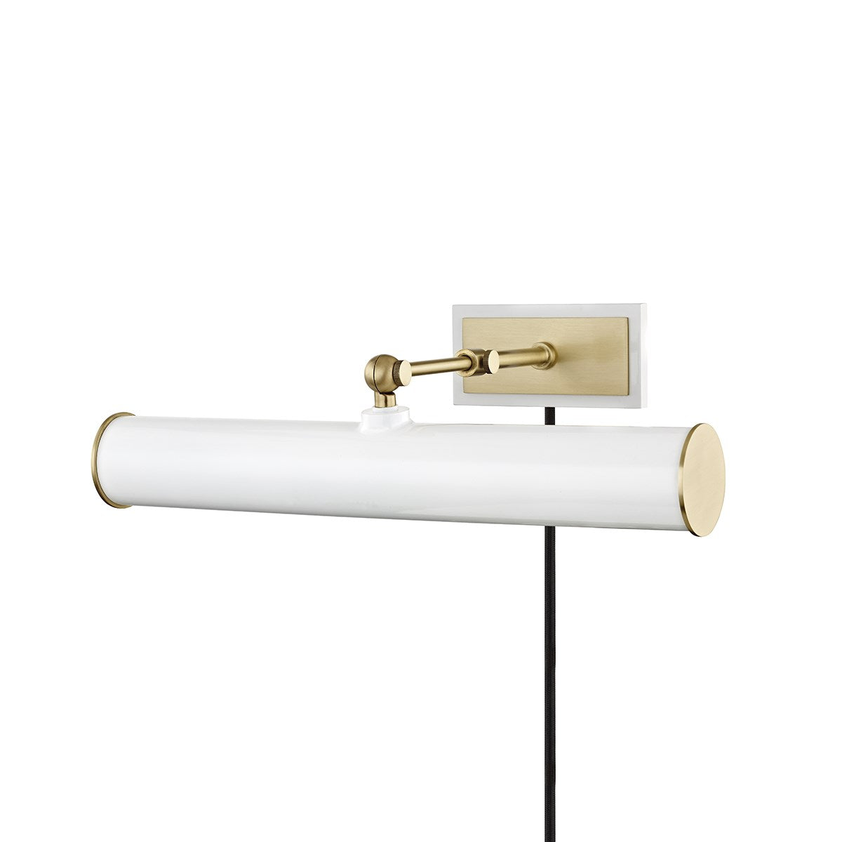 Holly Art Light- White Aged Brass- Plug In Large