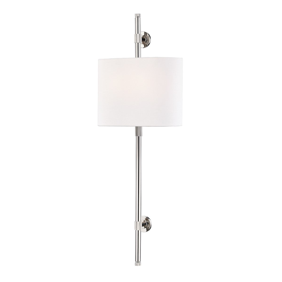 BOWERY 2 LIGHT WALL SCONCE POLISHED NICKEL