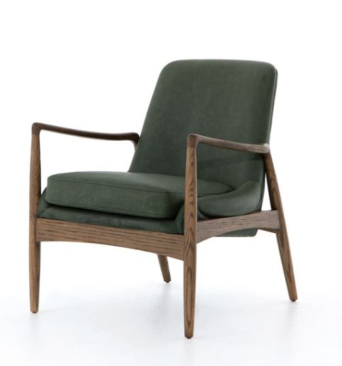 Bradley Chair- Oilve Leather