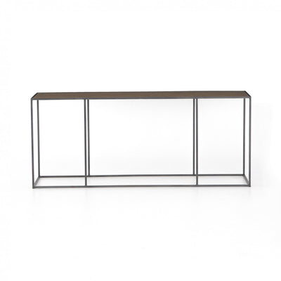 PHILLIP CONSOLE TABLE-ANTIQUE BRASS CLAD