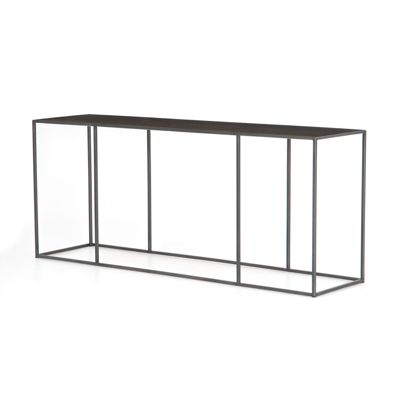 PHILLIP CONSOLE TABLE-ANTIQUE BRASS CLAD
