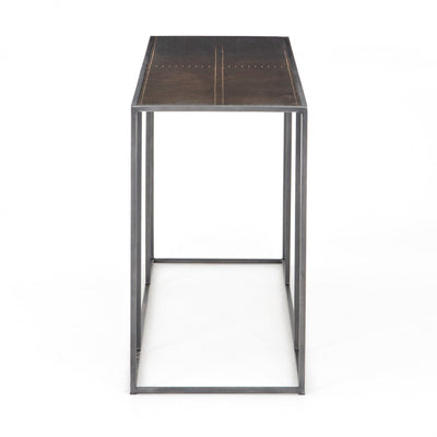 PHILLIP CONSOLE TABLE-ANTIQUE BRASS CLAD