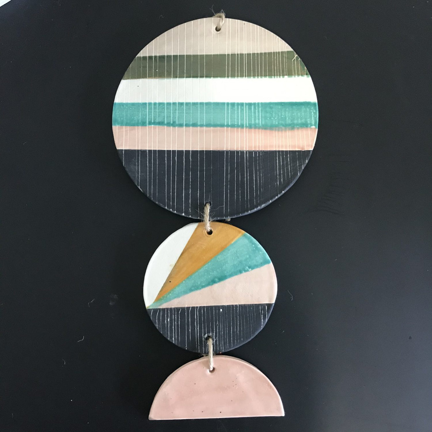 Cali Vibes Stoneware Pottery Wall Hanging No. 3
