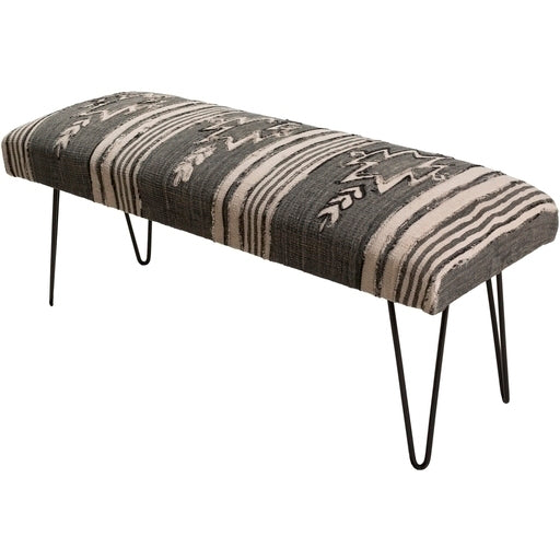 Dhurrie Bench- Gray