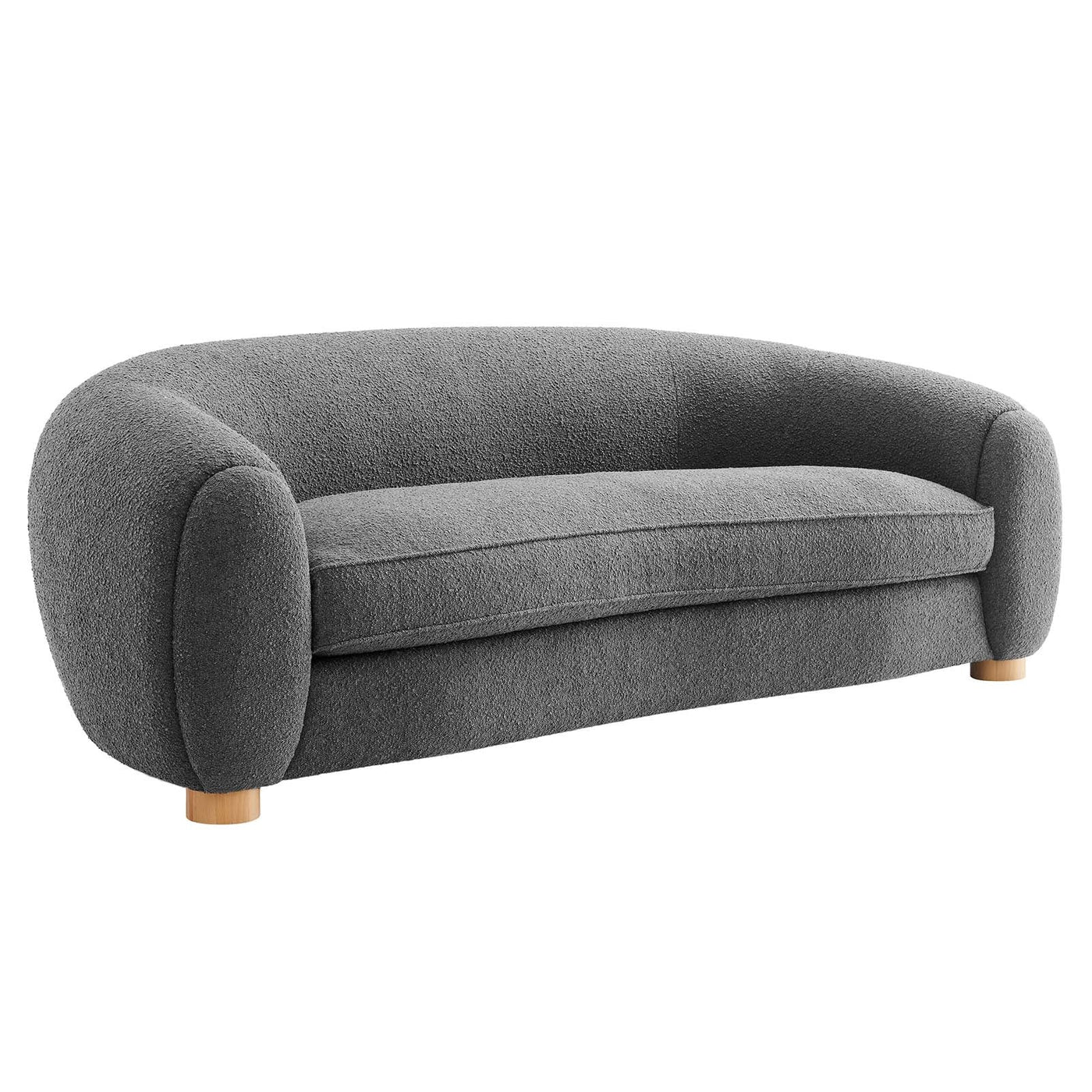 Abundant Boucle Upholstered Fabric Sofa