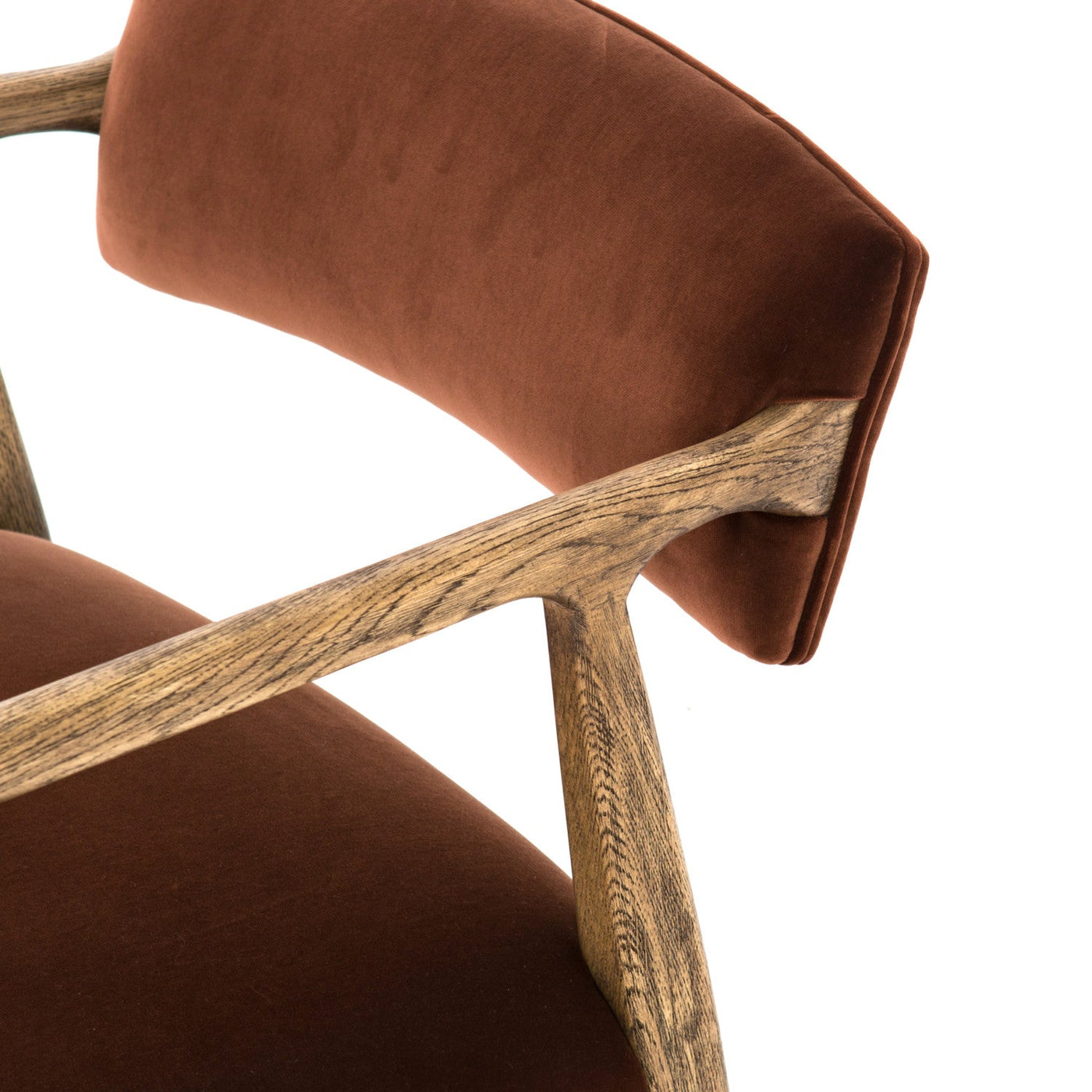 Harlow Velvet Accent Chair- Dark Terracotta