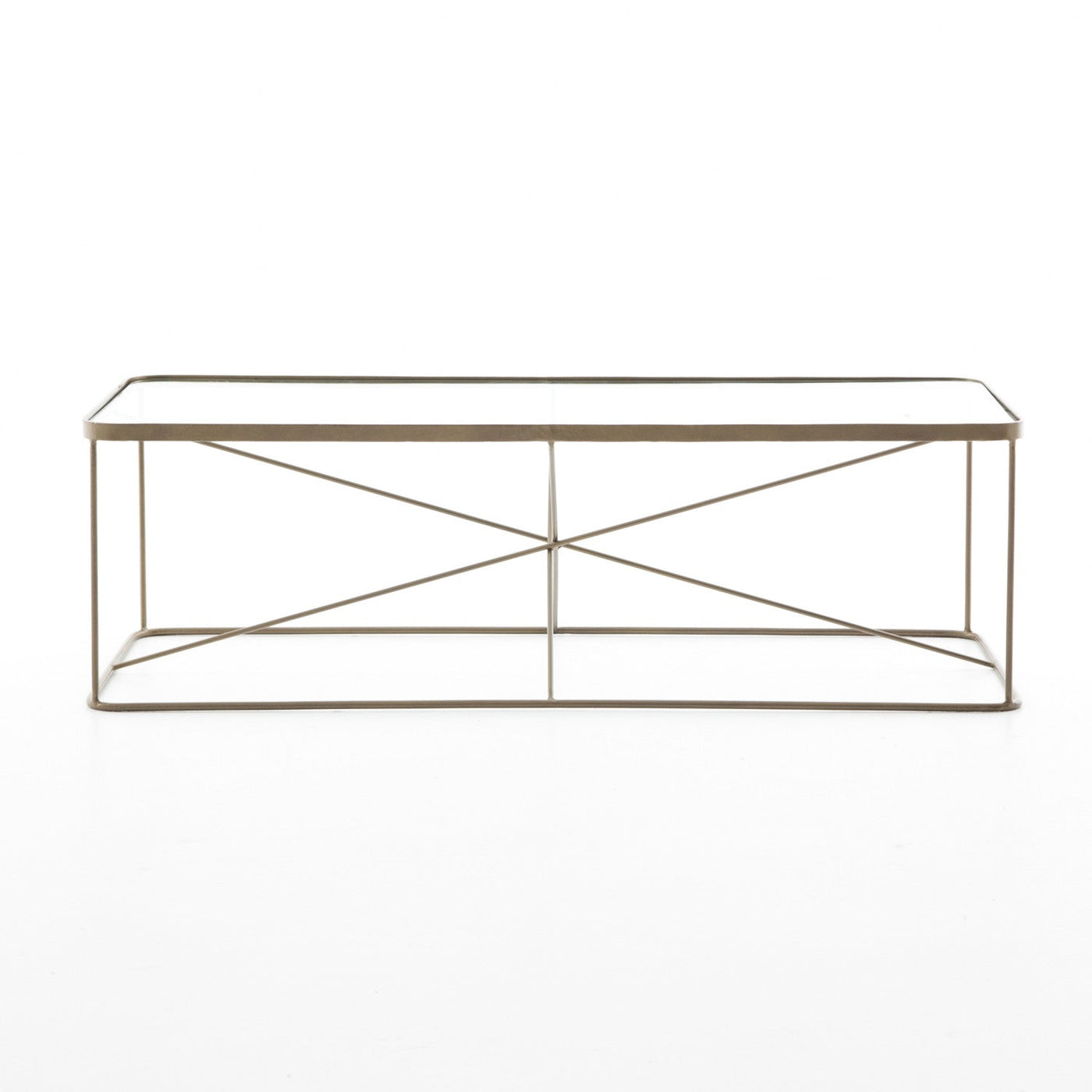 LUCAS COFFEE TABLE-ANTIQUE BRASS