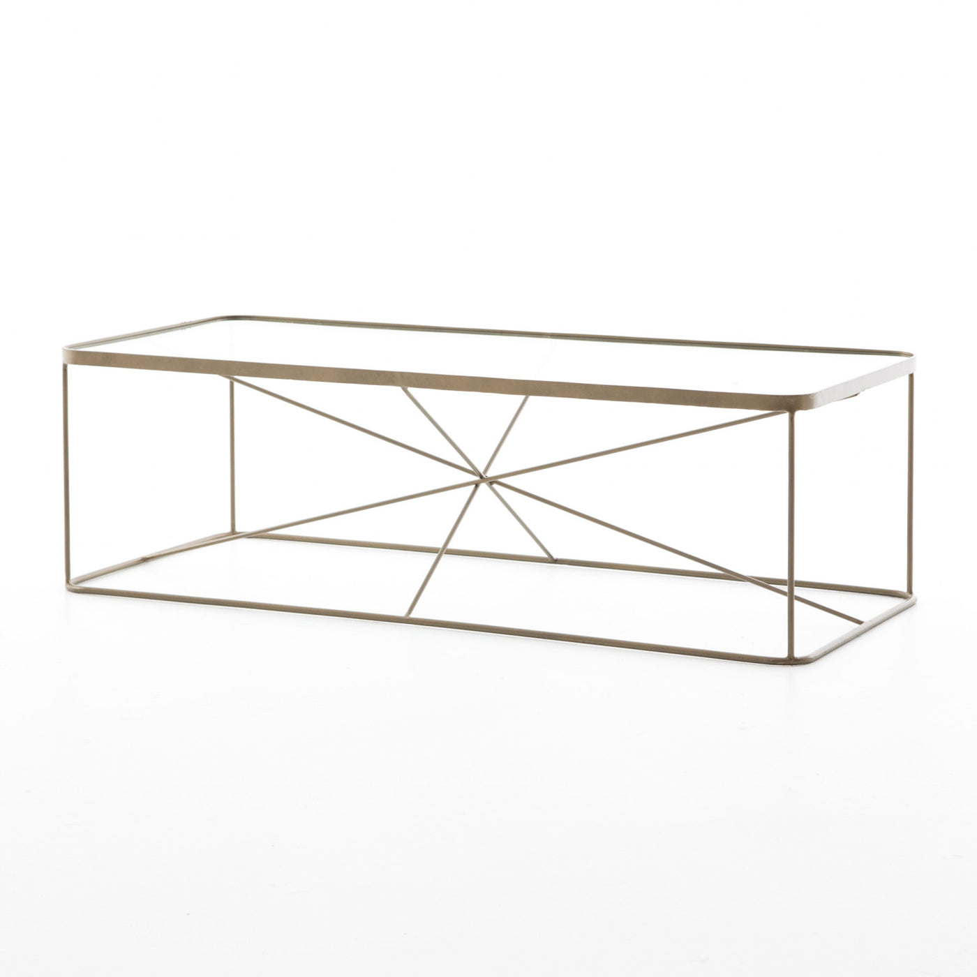 LUCAS COFFEE TABLE-ANTIQUE BRASS