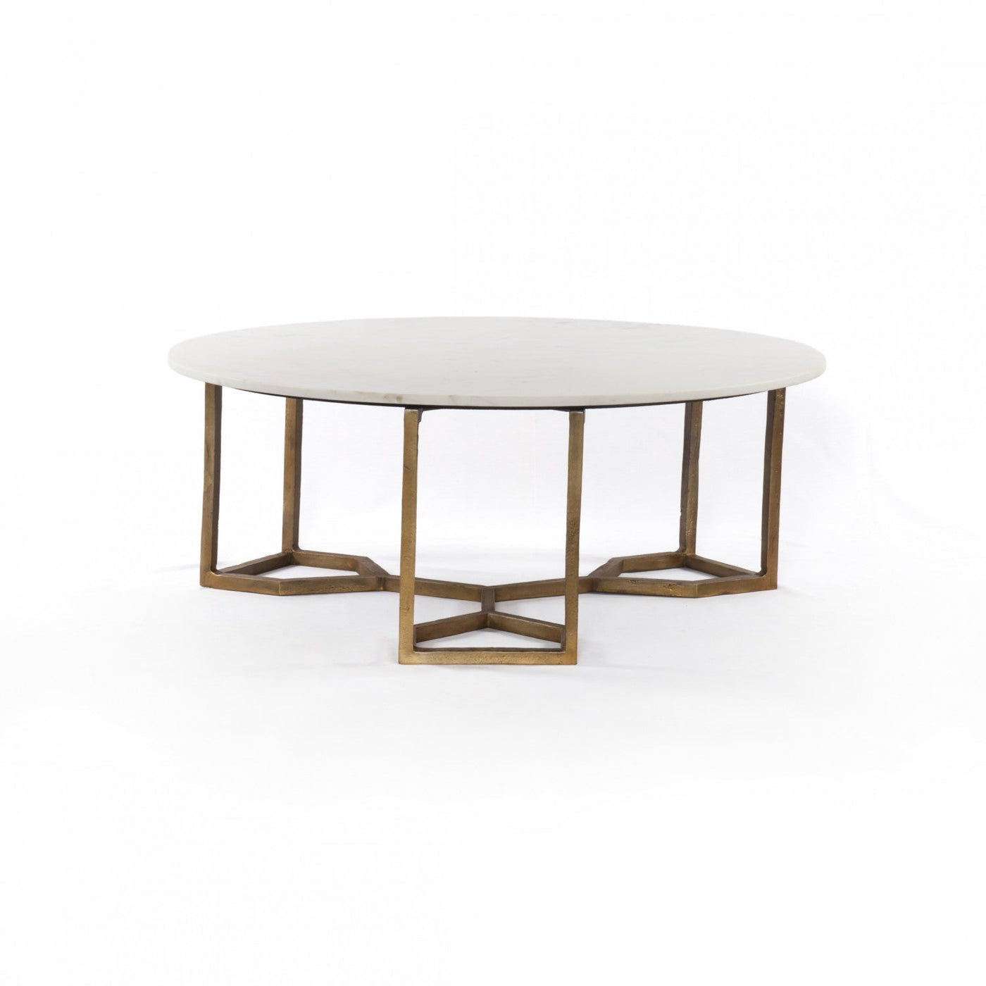 NAOMI COFFEE TABLE-RAW BRASS