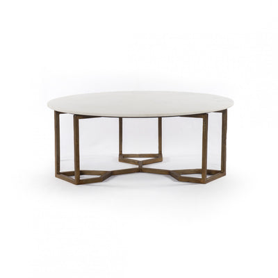 NAOMI COFFEE TABLE-RAW BRASS