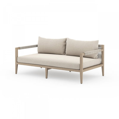 SHERWOOD OUTDOOR SOFA, WASHED BROWN