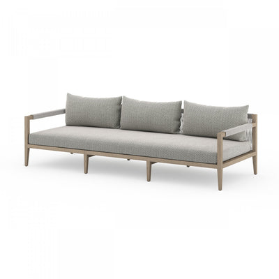 SHERWOOD OUTDOOR SOFA, WASHED BROWN
