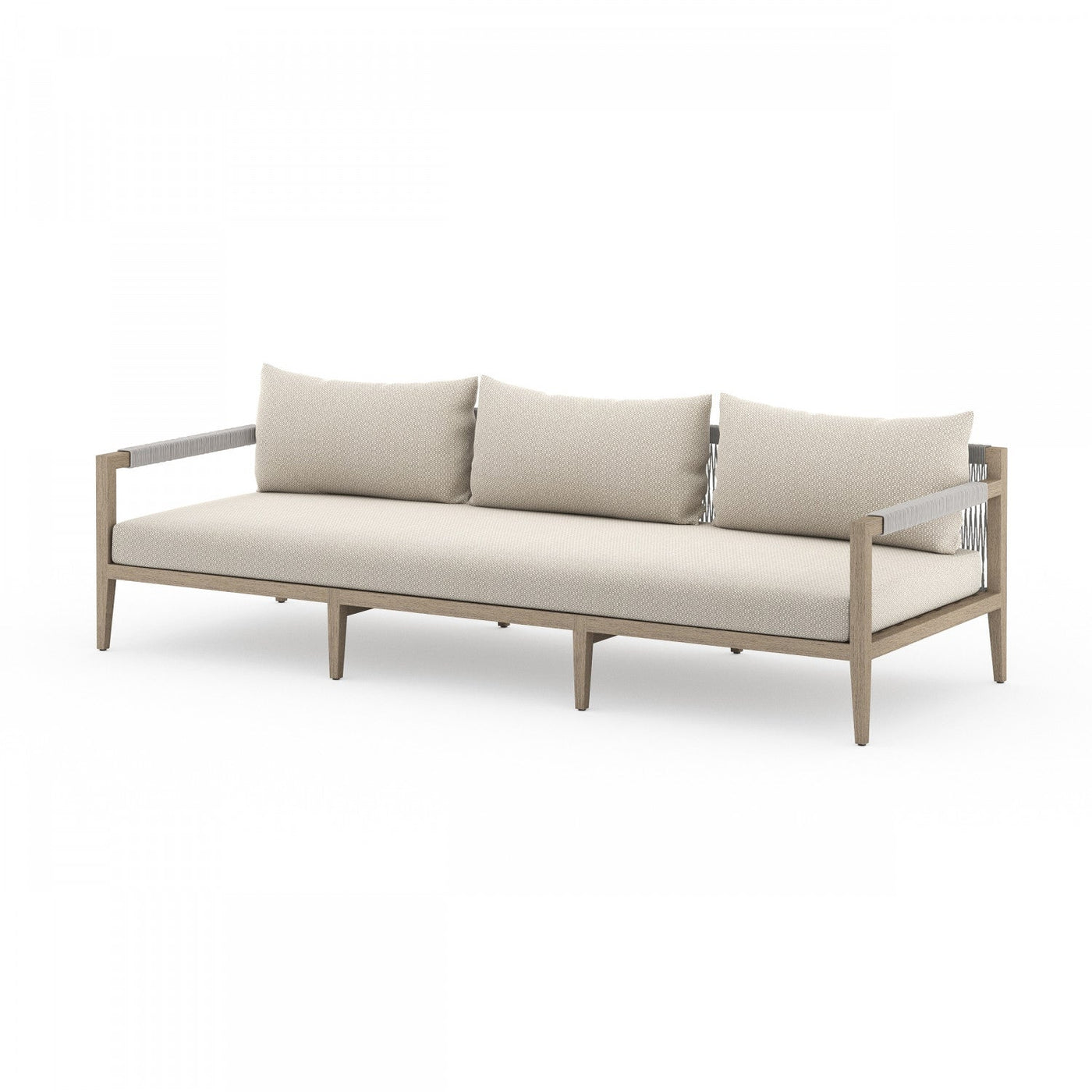 SHERWOOD OUTDOOR SOFA, WASHED BROWN