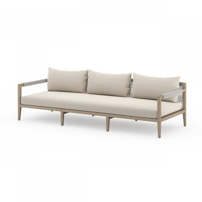 SHERWOOD OUTDOOR SOFA, WASHED BROWN