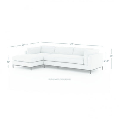 Grant Sectional Sofa with LEFT Chaise - Charcoal